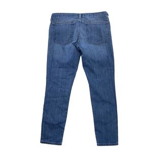 J Crew Women Jeans Size 30 Ankle Blue Toothpick Denim Zip Fly 28" Inseam 27-9